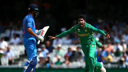 Logo of Mohammad Amir and Hassan Ali tore through India’s top order with some of the most impressive bowling.
