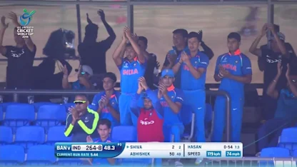 Logo of Abhishek Sharma's 50 against Bangladesh at U19CWC