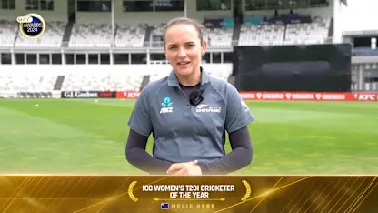 Logo of Melie Kerr on the 'huge honour' of winning T20I Cricketer of the Year | ICC Awards 2024