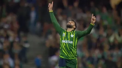 Logo of Shadab double strike pegs back South Africa | PAK v SA | T20WC 2022
