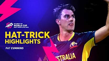 Logo of Pat Cummins takes a hat-trick against Bangladesh | T20WC 2024