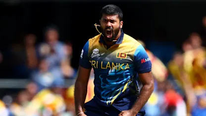 Bowled! Lahiru Kumara cuts it back to dismiss Rahmanullah Gurbaz of Afghanistan | T20WC 2022