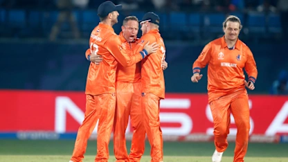 Logo of Netherlands rip through South Africa top-order | CWC23