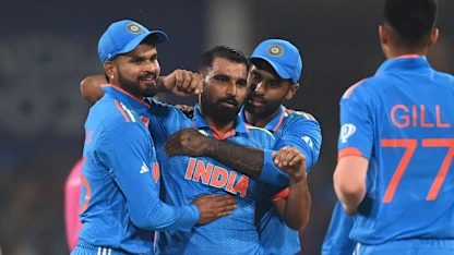 Logo of Every ball as Shami has Stokes on the ropes | CWC23