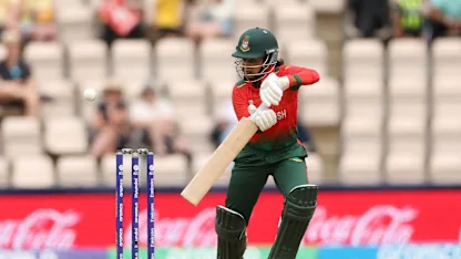Nigar Sultana lifts it over the infield for a boundary | Women's T20WC 2026