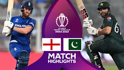 Logo of England end on a high as Pakistan slip to defeat | Match Highlights | CWC23