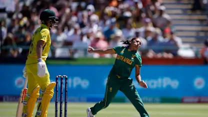 Logo of Shabnim Ismail bowls brilliant Powerplay maiden over | Women's T20WC 2023