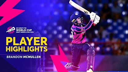 Logo of Brandon McMullen smashes Scotland's fastest-ever Men's T20 World Cup fifty | Player Highlights | T20WC 2024