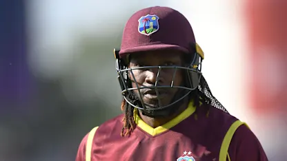 CWCQ: Gayle hits a six on to the roof of the West Indies tent!