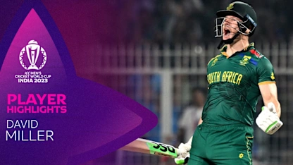 Logo of David Miller's exceptional hundred | Semi-final 2 | CWC 2023
