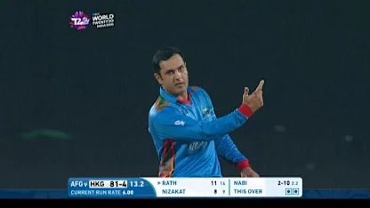 Mohammad Nabi 4-20 for AFG V HK ICC WT20 2016