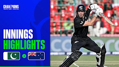 Logo of Twin tons power New Zealand to strong total | Innings Highlights | Champions Trophy 2025