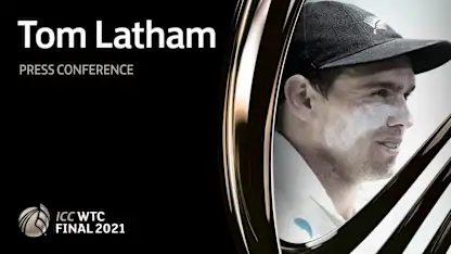 Logo of Tom Latham press conference – Day 1 | WTC21 Final | IND v NZ