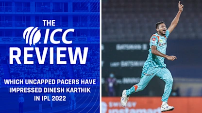 Logo of The young India pacers Dinesh Karthik is most impressed by | The ICC Review