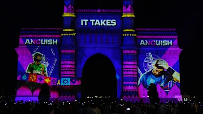 Gateway of India in Mumbai lights up to celebrate Diwali and the greatest cricket World Cup