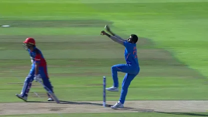 CWC19: IND v AFG - Nabi hits a six