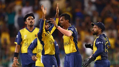 Sri Lanka celebrate a wicket