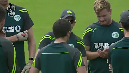Logo of Niall O'Brien receives his 100th ODI cap