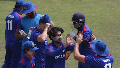 Logo of Mahsid Faheem celebrates with his teammates