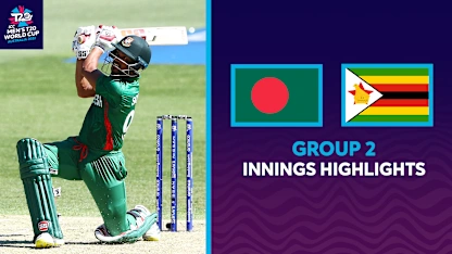 Logo of Bangladesh surge late to set Zimbabwe a tough chase | Innings Highlights | T20WC 2022