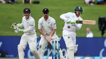 Logo of Quinton de Kock frustrated New Zealand with a defiant 90