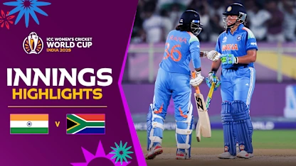 Ghosh, Rana's boundary blitz as India fight back | Innings Highlights | CWC25