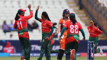 Marufa Akter gets rid of Phebe Molkenboer | Women T20WC 2026