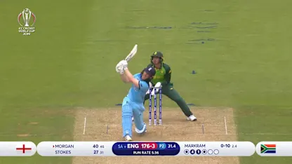 CWC19: Eng v SA – Eoin Morgan smashes one over long on 