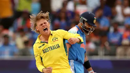 Logo of Australia take two crucial wickets | IND v AUS | Champions Trophy 2025