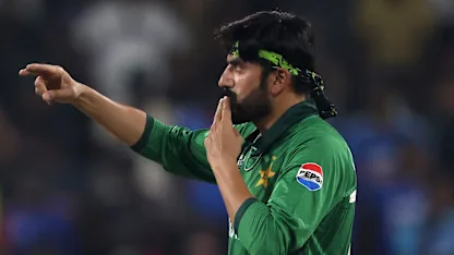 Usman Tariq celebrates Suryakumar's wicket