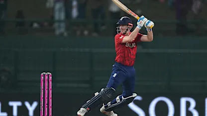 Harry Brook on the attack