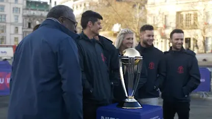 Celebrations in Trafalgar Square to mark 100 days to go until #CWC19