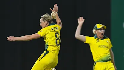 Logo of WI v AUS: Ellyse Perry bowls Deandra Dottin with a beauty