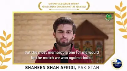 Logo of The Sir Garfield Sobers Trophy for the ICC Player of the Year: Shaheen Shah Afridi acceptance speech
