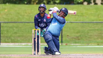 Logo of Kotze ton, Groenewald five-for give Namibia first points