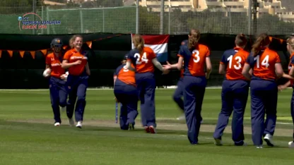 Logo of ICC Women's T20 World Cup Europe Qualifier: Ned v Sco – Netherlands' Caroline de Lange takes 3/10