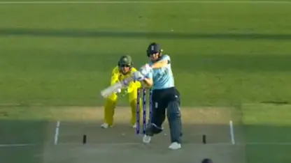 SIX: Nat Sciver clears the rope