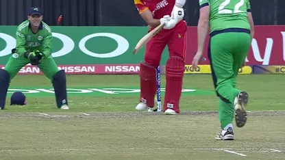 Kevin O'Brien bowls Zimbabwe captain Graeme Cremer