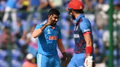 Logo of Jasprit Bumrah pulls out iconic celebration after early India wicket | CWC23
