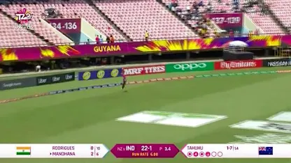 Jensen takes blinding catch to dismiss Mandhana