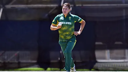Logo of Ashmead Nedd was the final West indies wicket to fall to South Africa, bowled by Gerald Coetzee