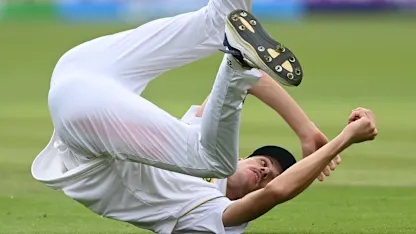 Logo of Marco Jansen completes a brilliant juggling catch | Sobha POTD, Day 1 | WTC25 Final