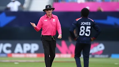 Logo of Stop clock violation sees USA fined five penalty runs | USA v IND | T20WC 2024