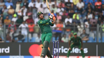 Logo of Klaasen hits eight sixes in powerful knock | CWC23