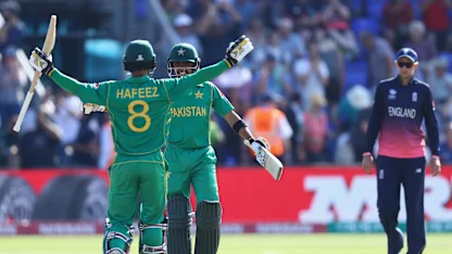 Mohammad Hafeez (31) and Babar Azam (38), hwever ensured that there were no further hiccups as Pakistan romped home in 37.1 overs to book a place in the final of Champions trophy 2017.