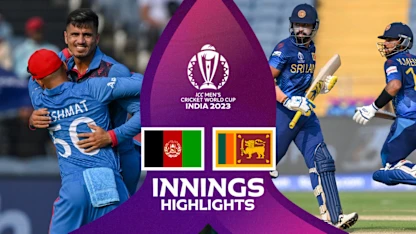 Logo of Shaky Sri Lanka recover to set Afghanistan challenging chase | Innings Highlights | CWC23