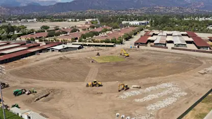An aerial shot of the venue