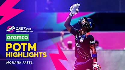Logo of Monank Patel leads from the front | POTM Highlights | USA v PAK | T20WC 2024
