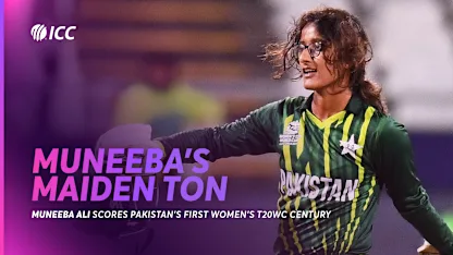 Logo of Muneeba Ali's maiden ton for Pakistan in 2023 | Women's T20 World Cup