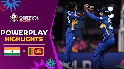 Mandhana dismissal early boost for Sri Lanka | Powerplay Highlights | CWC25